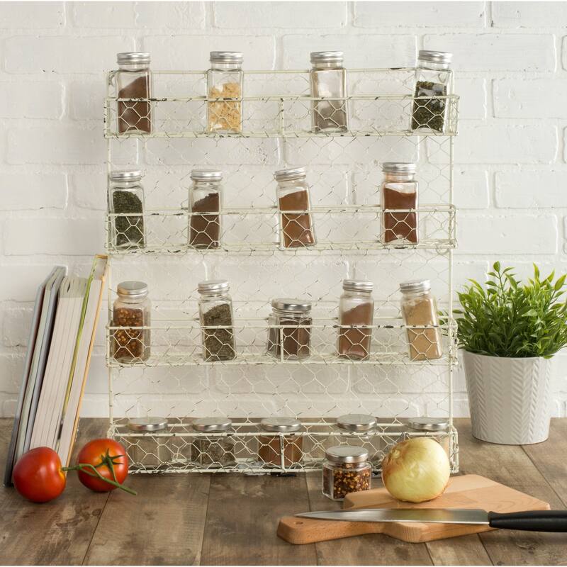 DII 4 Tier Chicken Wire Spice Rack
