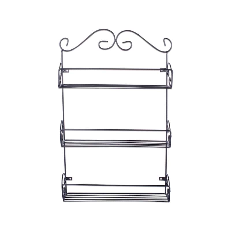 DII 4 Tier Chicken Wire Spice Rack - 3 Tier - Rustic