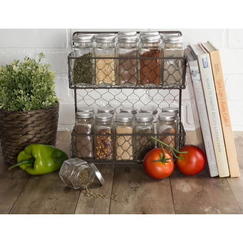 DII 4 Tier Chicken Wire Spice Rack