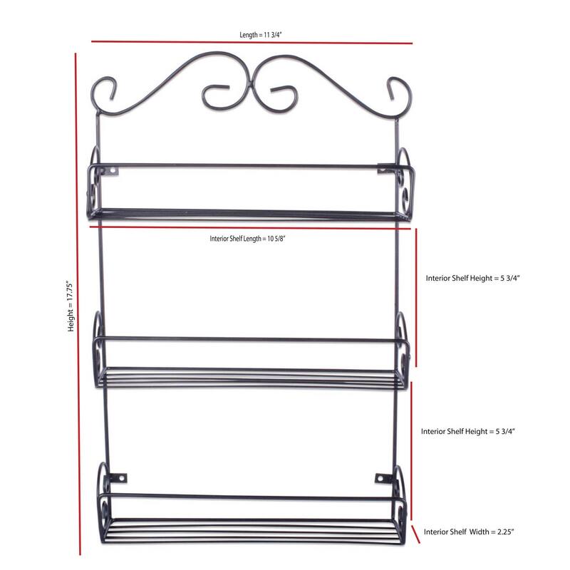 DII 4 Tier Chicken Wire Spice Rack