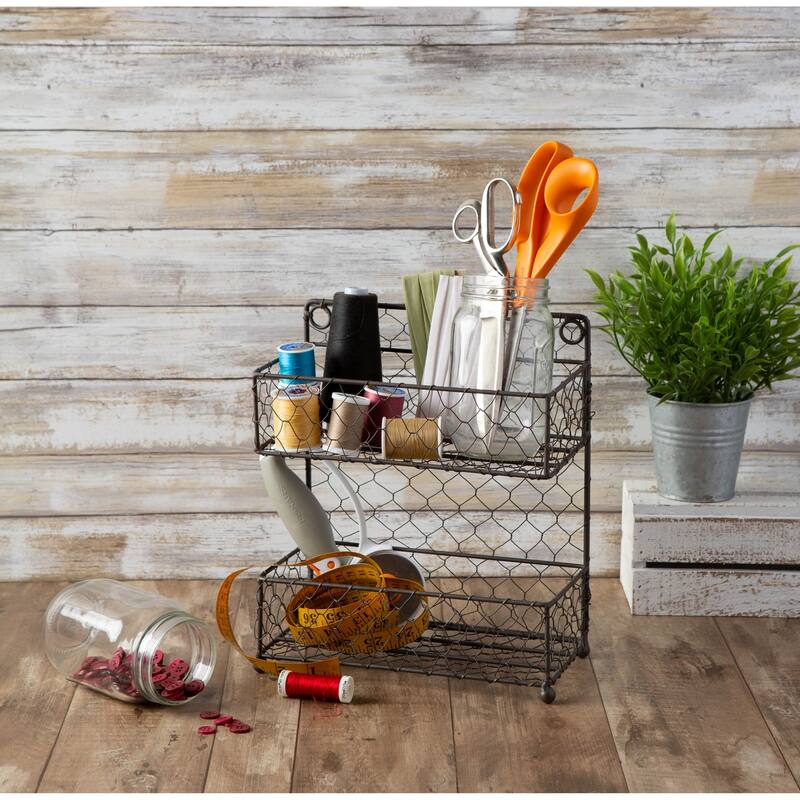 DII 4 Tier Chicken Wire Spice Rack