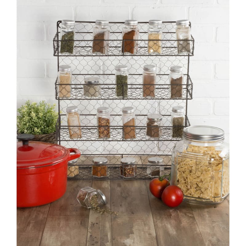 DII 4 Tier Chicken Wire Spice Rack