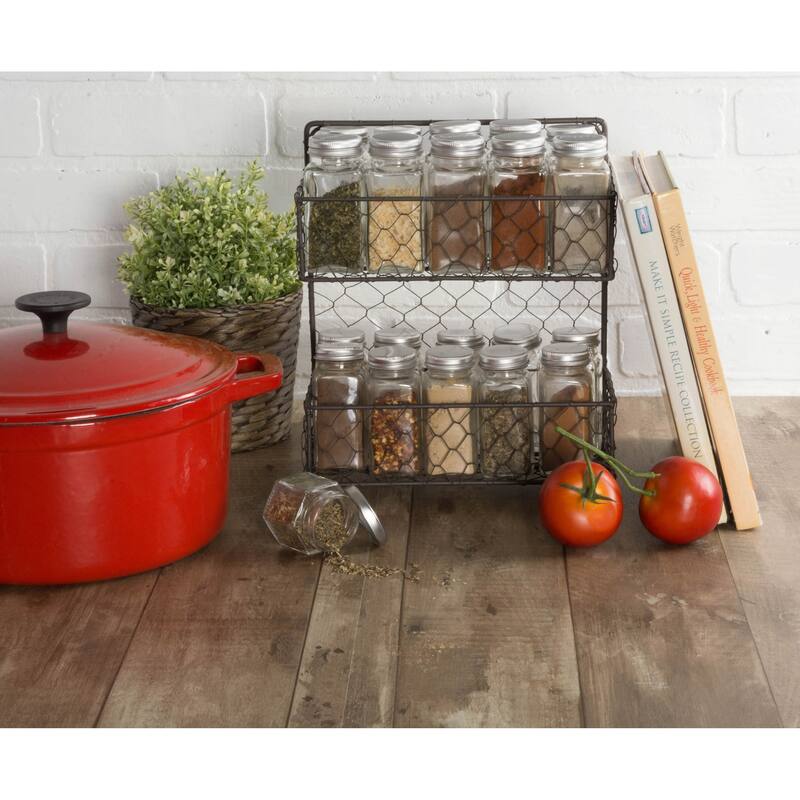 DII 4 Tier Chicken Wire Spice Rack