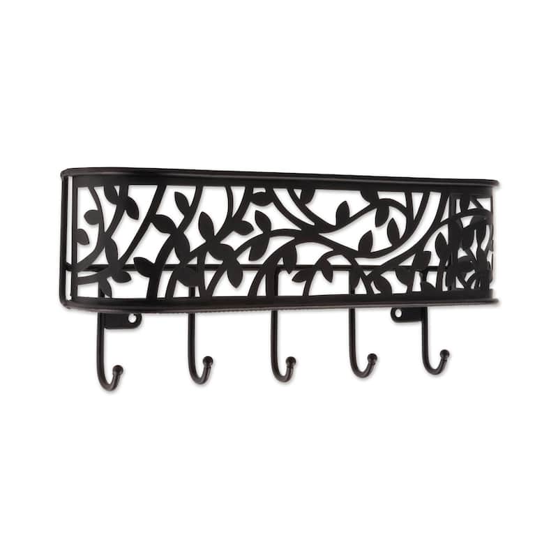 DII Wall Mount Mail & Key Organizer Black - Black - Medium
