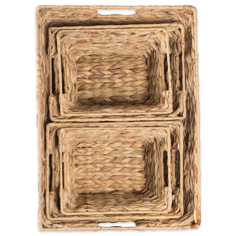 Porch & Den Ridgeview Water Hyacinth Basket (Set of 5)