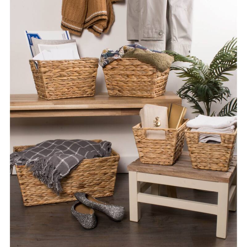 Porch & Den Ridgeview Water Hyacinth Basket (Set of 5)