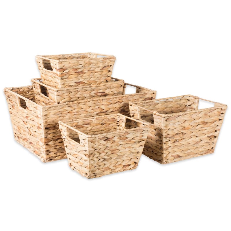 Porch & Den Ridgeview Water Hyacinth Basket (Set of 5) - Small
