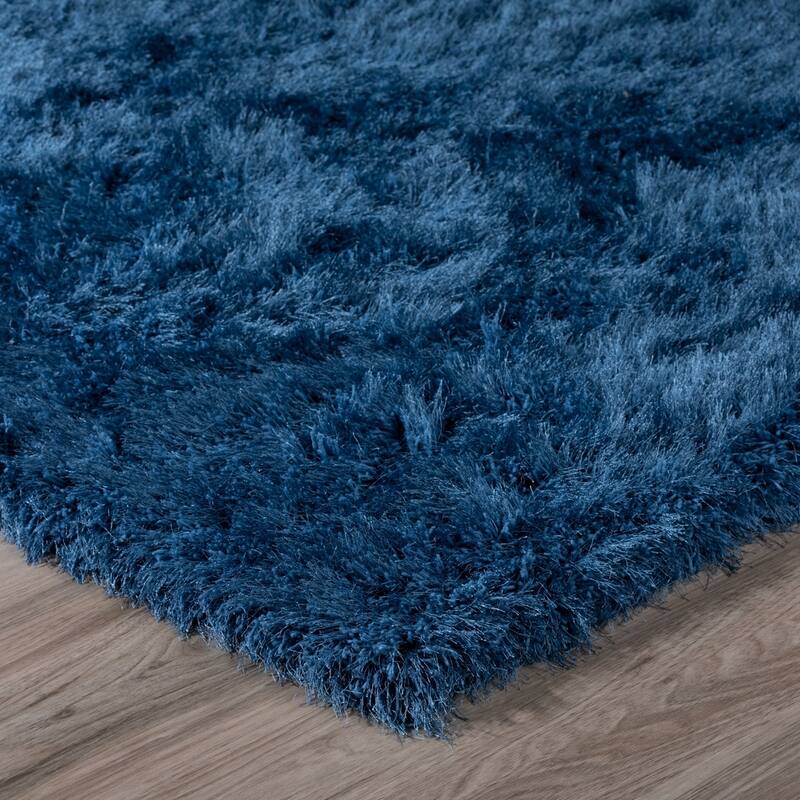 Addison Aurora Deeply Complex Modern Blue Shag Area Rug