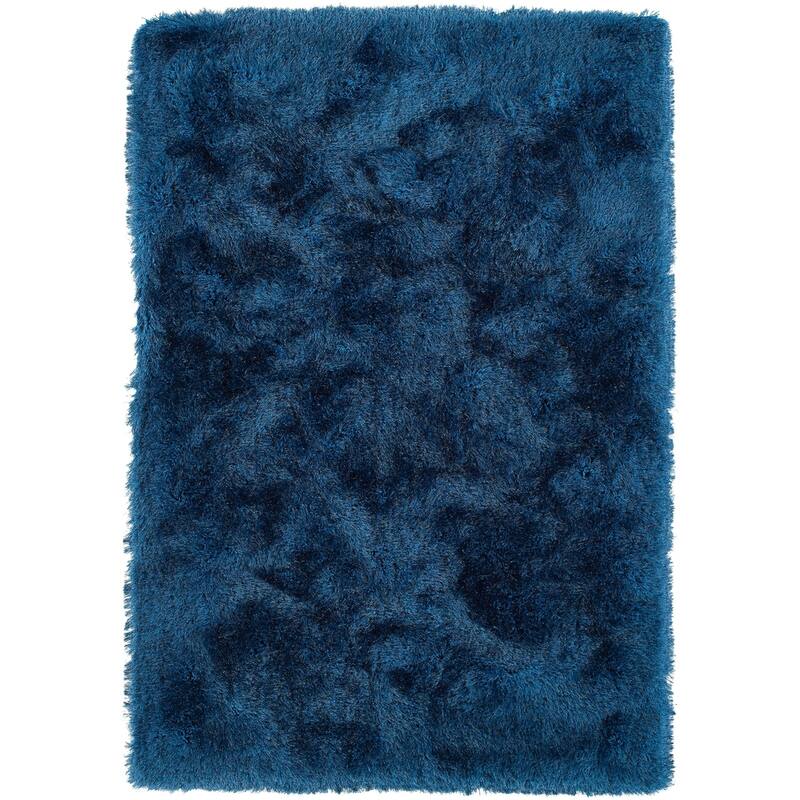 Addison Aurora Deeply Complex Modern Blue Shag Area Rug