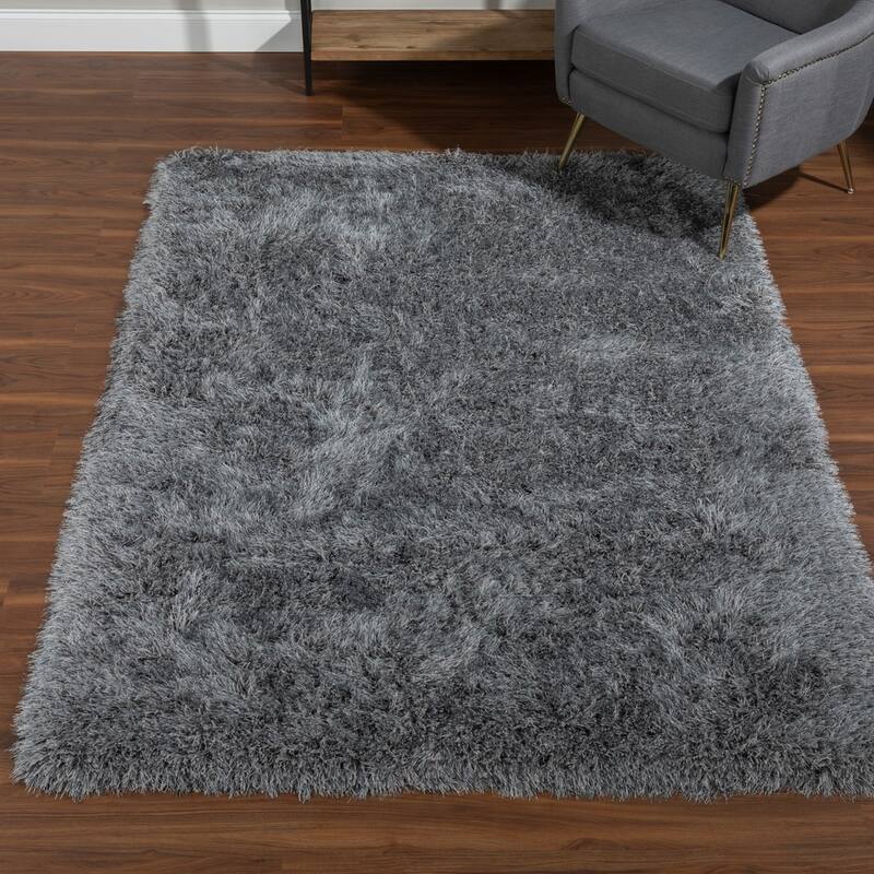Addison Aurora Deeply Complex Modern Steel Shag Area Rug