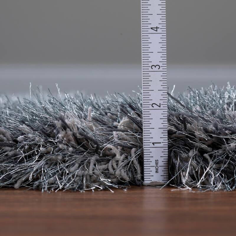 Addison Aurora Deeply Complex Modern Steel Shag Area Rug