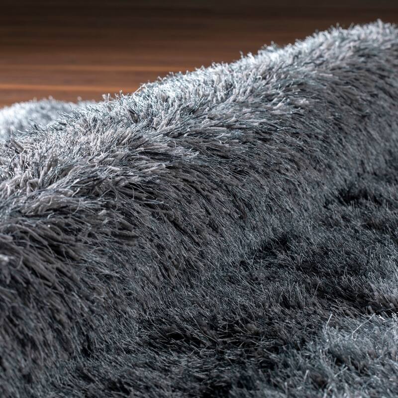 Addison Aurora Deeply Complex Modern Steel Shag Area Rug