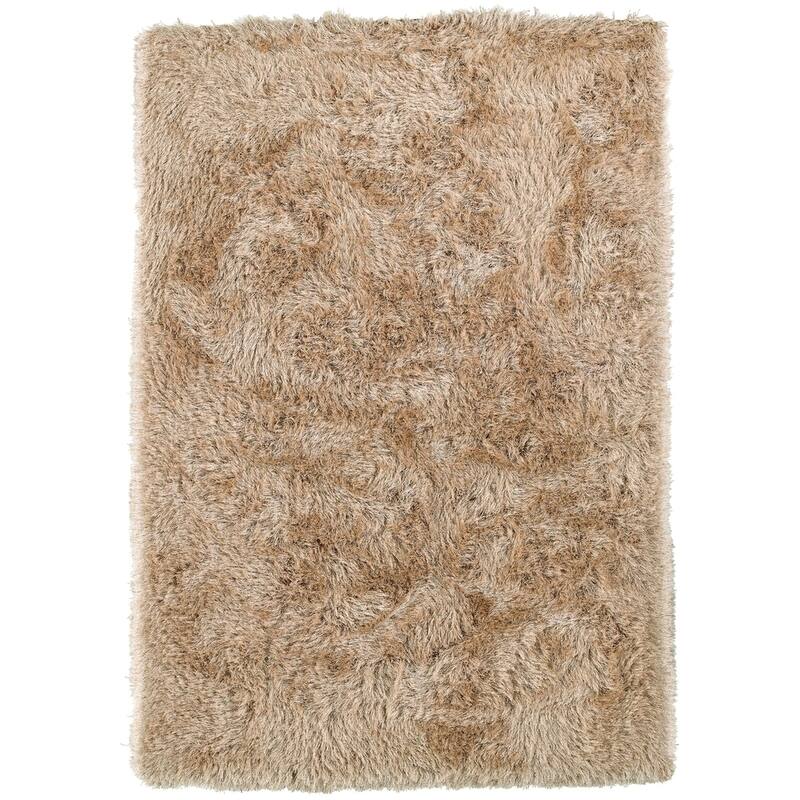Addison Aurora Deeply Complex Modern Khaki Shag Area Rug