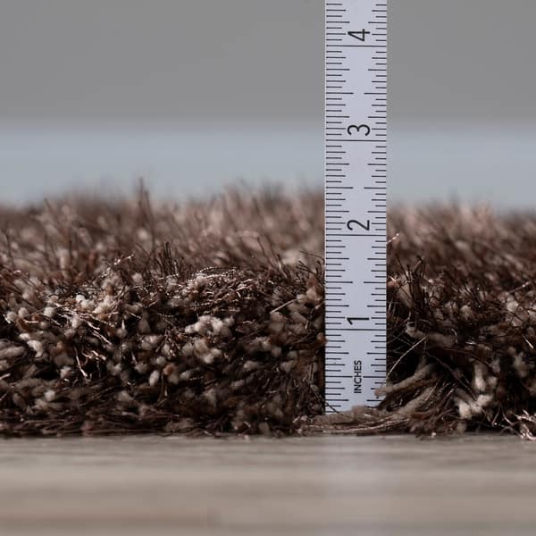 Addison Aurora Deeply Complex Modern Brown Shag Area Rug