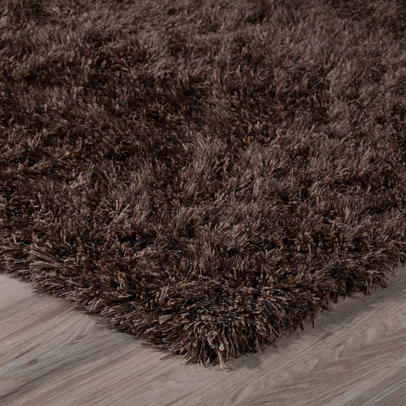 Addison Aurora Deeply Complex Modern Brown Shag Area Rug