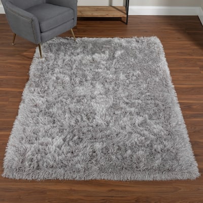 Addison Aurora Deeply Complex Modern Grey Shag Area Rug