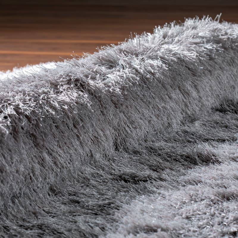 Addison Aurora Deeply Complex Modern Grey Shag Area Rug