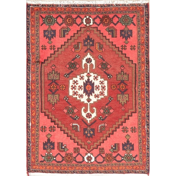 Hamedan Tribal Oriental Hand Knotted Wool Persian Area Rug - 4'5" x 3'3"