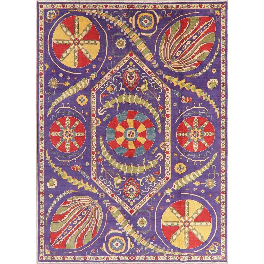 Kazak Oriental Hand Knotted Wool Pakistani Area Rug - 11'3" x 8'2"