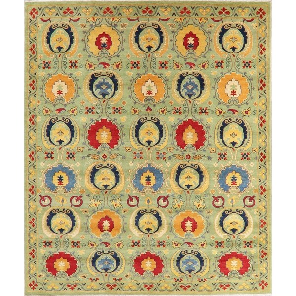 Kazak-Chechen Oriental Hand Knotted Wool Pakistani Area Rug - 10'3" x 8'6"
