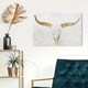 preview thumbnail 6 of 9, Oliver Gal 'Evening Desert Skull Sand' Animals Wall Art Canvas Print - Gold, White 15 x 10