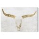 preview thumbnail 2 of 9, Oliver Gal 'Evening Desert Skull Sand' Animals Wall Art Canvas Print - Gold, White