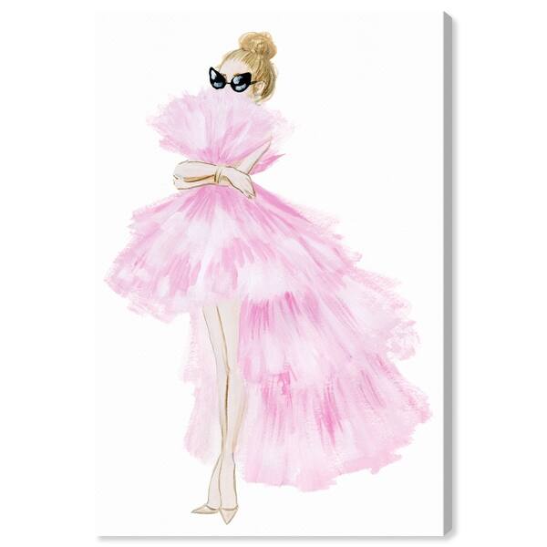 Oliver Gal 'Pink Tutu Dress' Fashion and Glam Wall Art Canvas Print - Pink,  White - Bed Bath & Beyond - 28526052