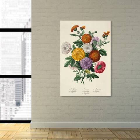 Oliver Gal 'Chrysanthemums' Floral and Botanical Wall Art Canvas Print - White, Orange