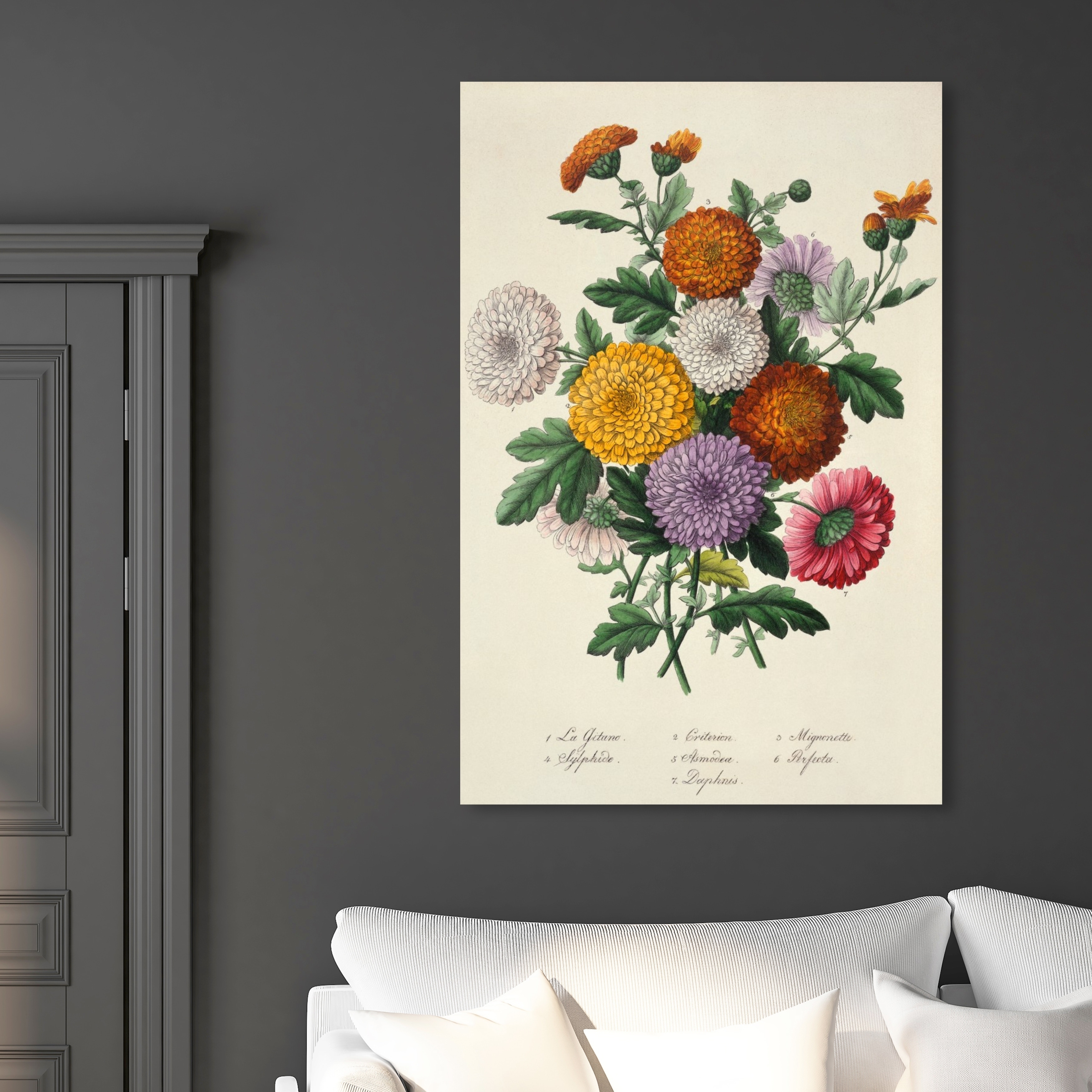 Oliver Gal 'Chrysanthemums' Floral and Botanical Wall Art Canvas