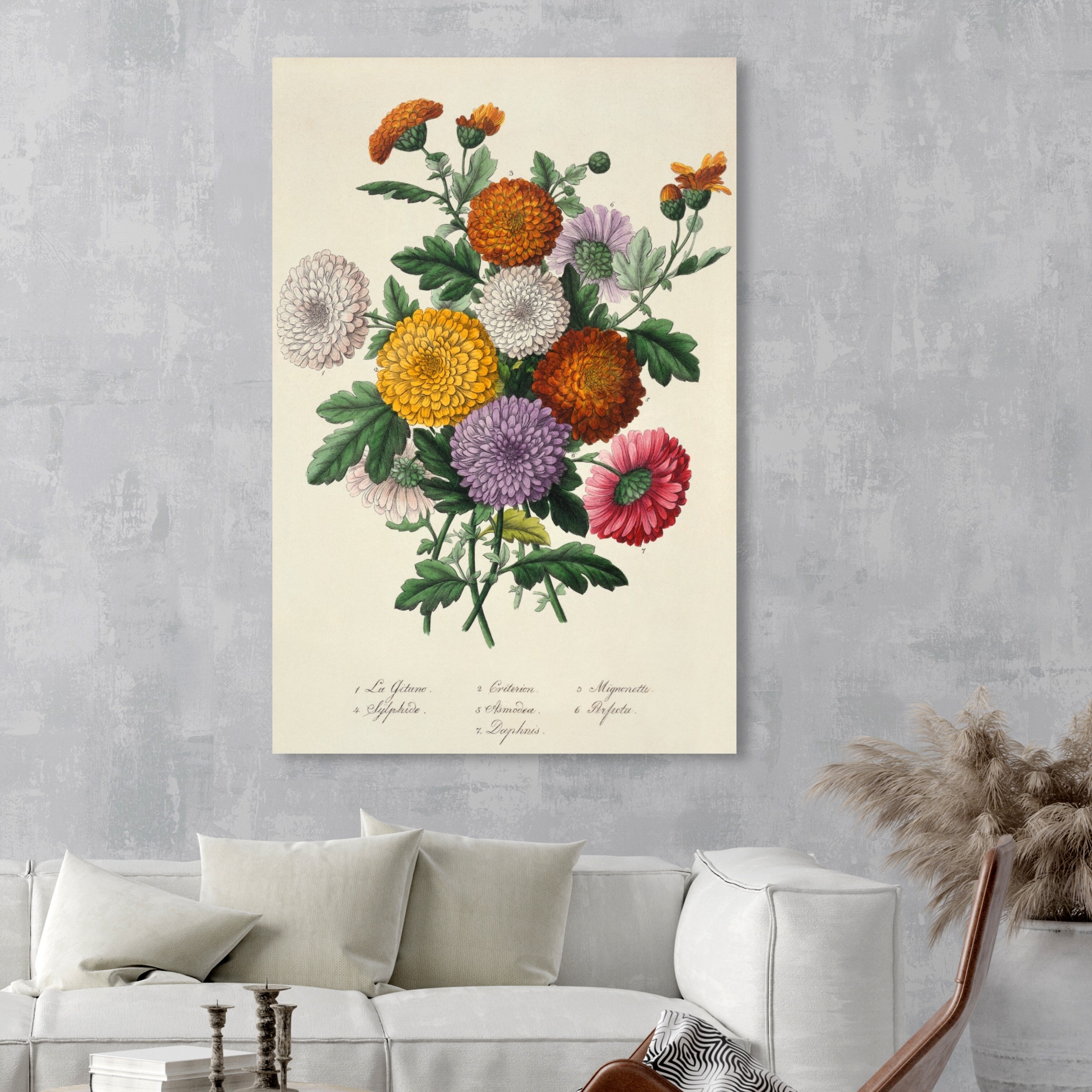 Oliver Gal 'Chrysanthemums' Floral and Botanical Wall Art Canvas