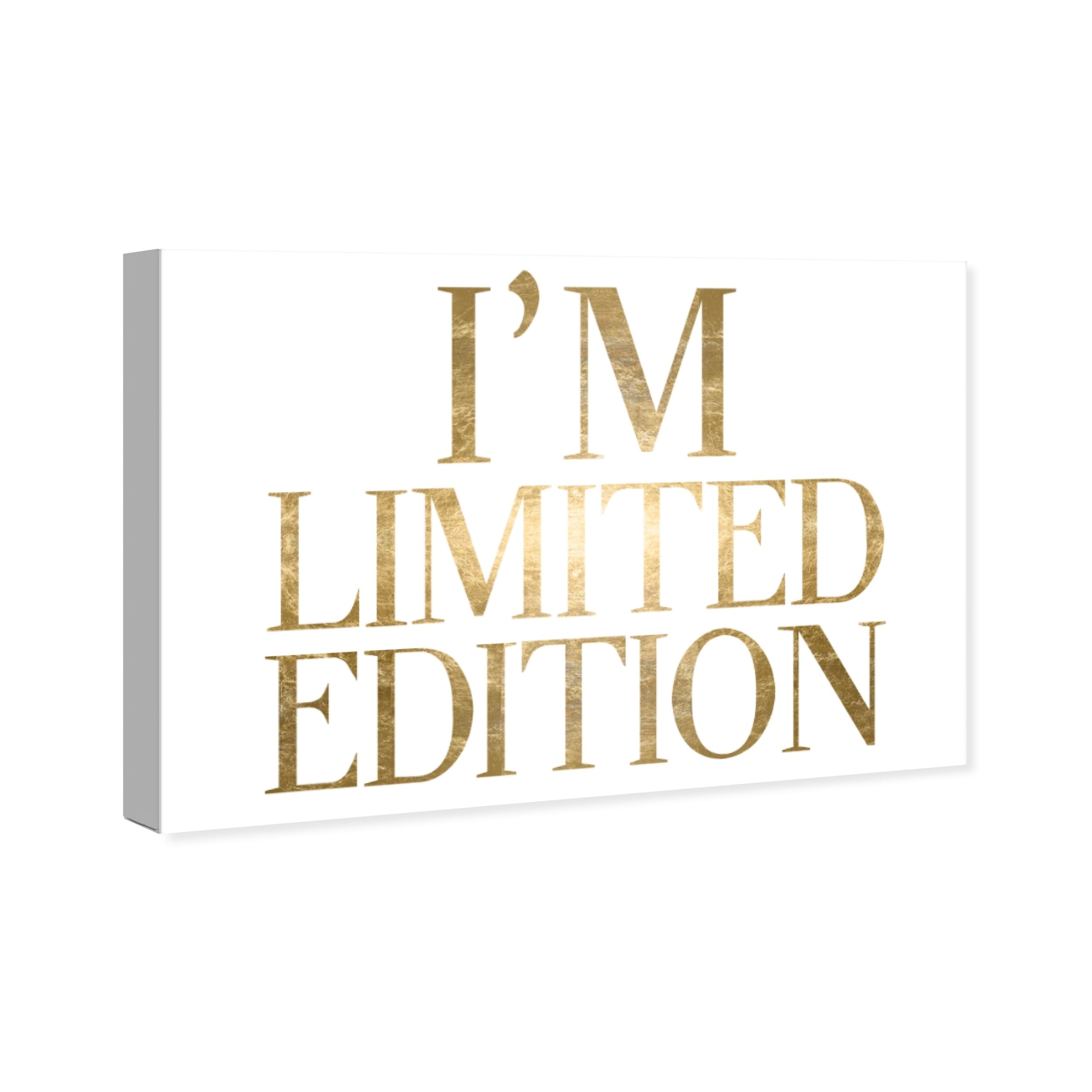 Oliver Gal 'Limited Edition Luxe' Typography and Quotes Wall Art Canvas  Print - Gold, White - Bed Bath & Beyond - 28526089