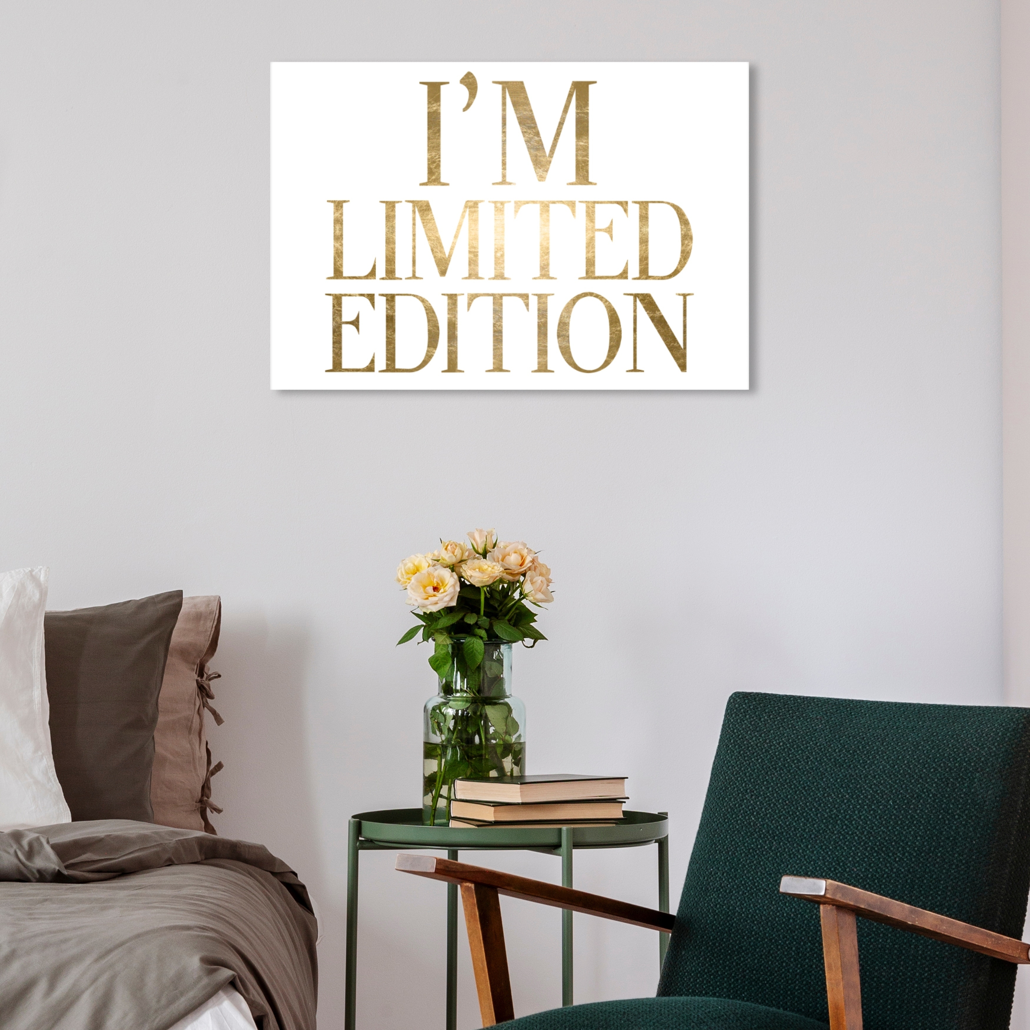 Oliver Gal 'More Love Miami' Typography and Quotes Wall Art Canvas Print -  Gold, White - Bed Bath & Beyond - 28633513