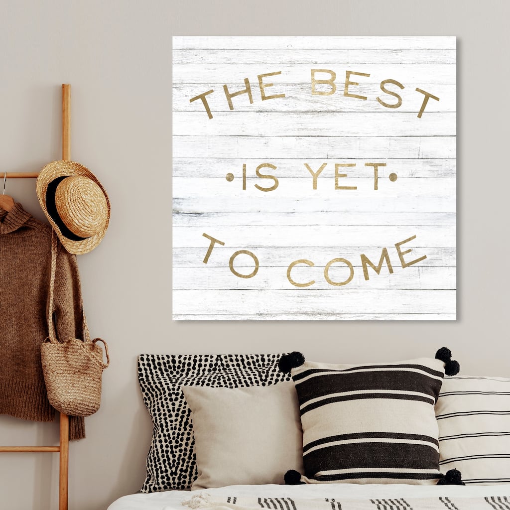 Oliver Gal 'The Best Whitewash' Typography and Quotes Wall Art Canvas Print - Gold, Gray