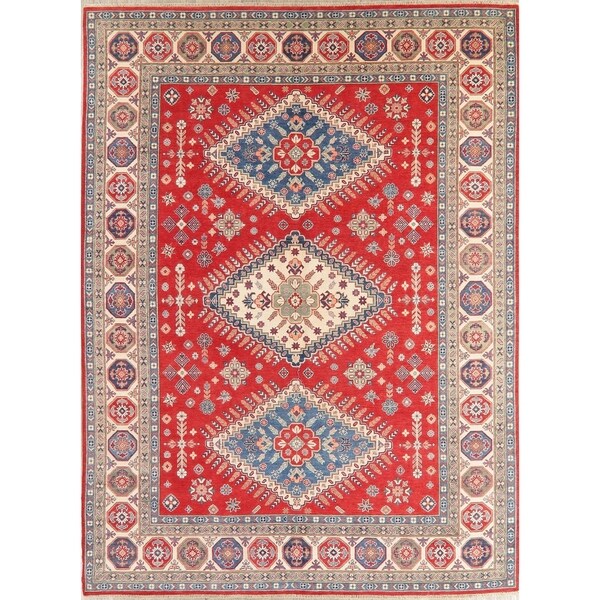 Kazak-Chechen Oriental Hand Knotted Wool Pakistani Area Rug - 12'0" x 9'0"