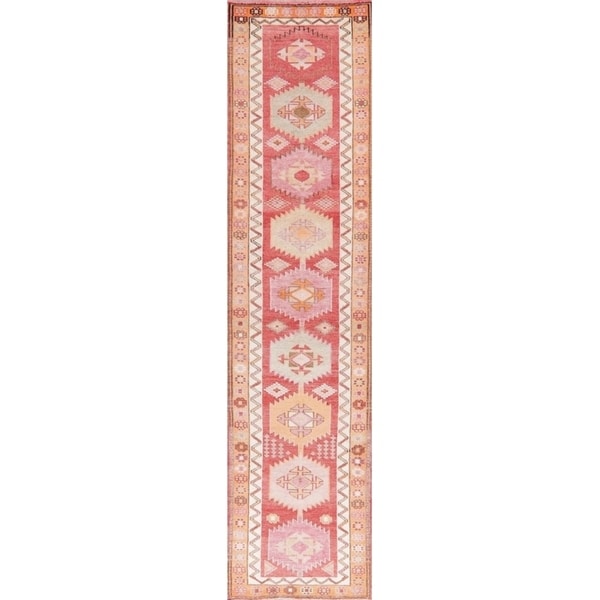 Oushak Oriental Hand Knotted Wool Turkish Rug - 10'6" x 2'7" Runner