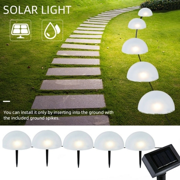 4 LED Solar Power Pathway Lights 2 PCS Ground Lamp Outdoor Path Garden Light