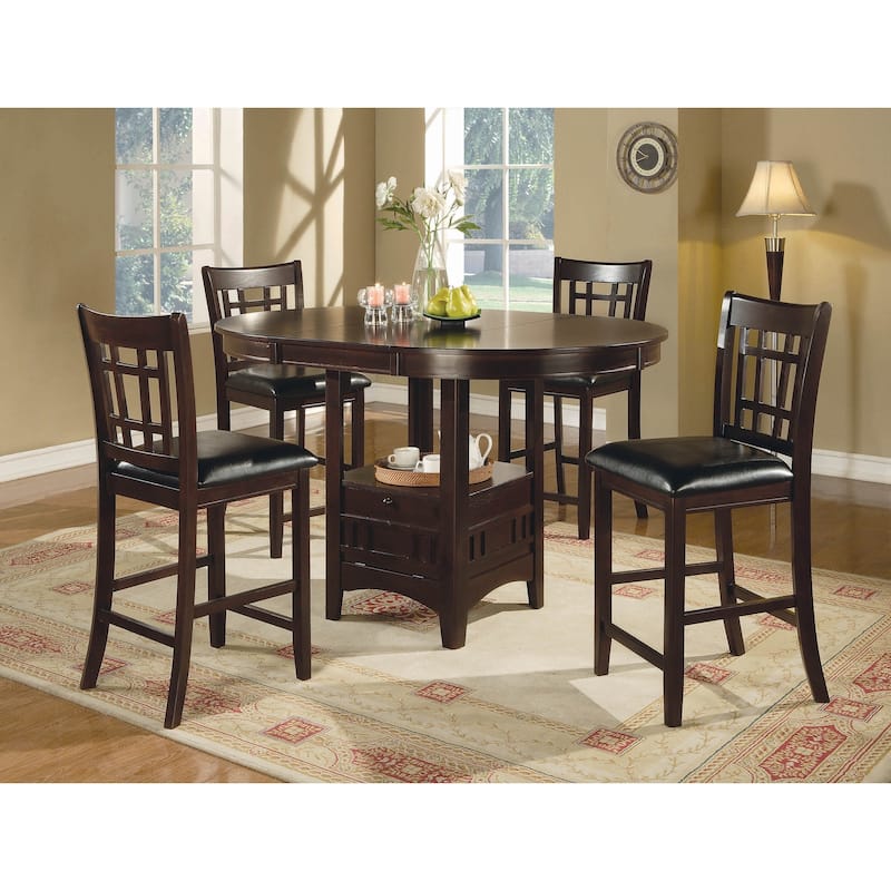 Copper Grove Mansa Black and Espresso 7-piece Counter-height Dining Set
