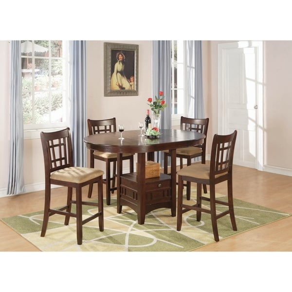 Danford Tan and Warm Brown 7-piece Counter Height Dining Set