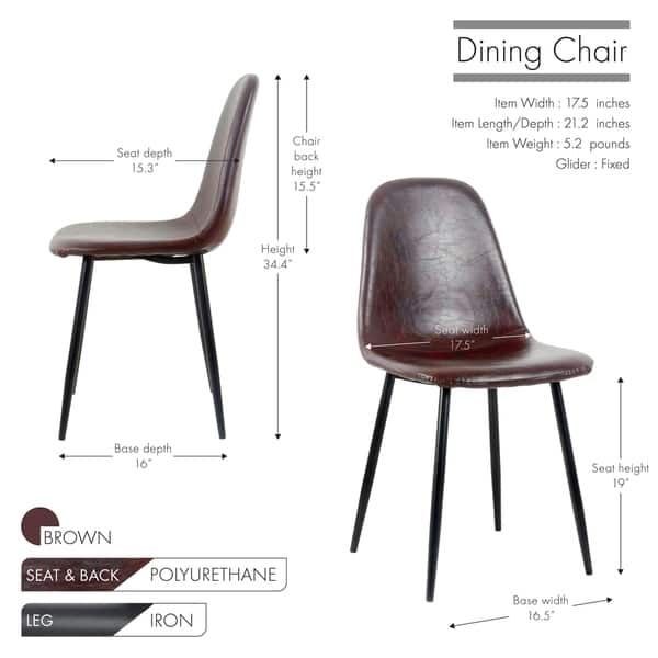 Carson Carrington Igelstad PU Leather Dining Chair Set (Set of 4) Overstock 28527425