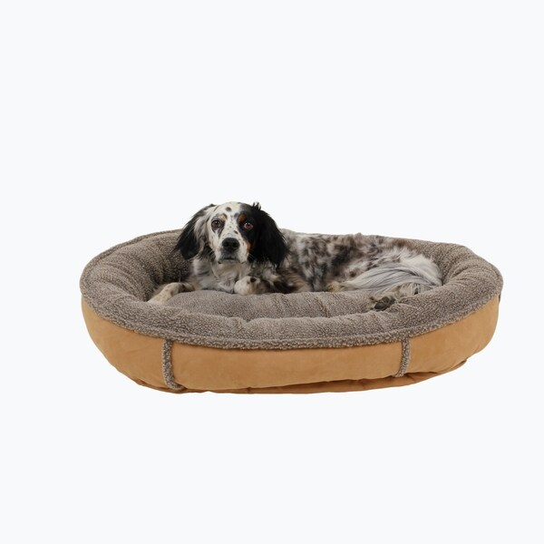 round memory foam dog bed