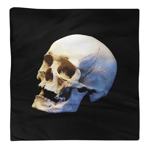Skull on Black Background Napkin. Opens flyout.