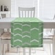 preview thumbnail 21 of 28, Two Color Lined Chevrons Table Runner 16 x 72 - Cotton Blend - Green & Gray