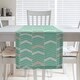 preview thumbnail 7 of 28, Two Color Lined Chevrons Table Runner 16 x 72 - Cotton Blend - Green & Orange
