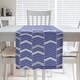 preview thumbnail 25 of 28, Two Color Lined Chevrons Table Runner 16 x 72 - Cotton Blend - Blue & Gray