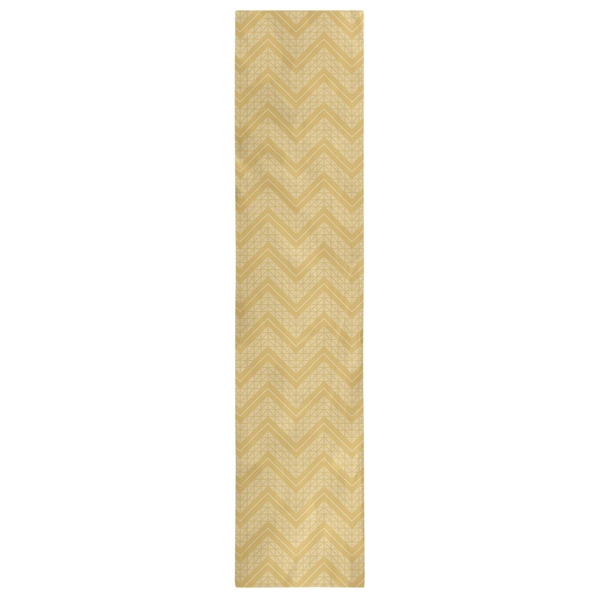 Monochromatic Hand Drawn Chevron Pattern Table Runner Bed Bath