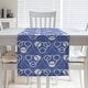 preview thumbnail 11 of 20, Classic Circles & Waves Table Runner 16 x 72 - Cotton Blend - Blue