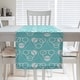 preview thumbnail 9 of 20, Classic Circles & Waves Table Runner 16 x 72 - Cotton Blend - Teal