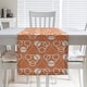 preview thumbnail 3 of 20, Classic Circles & Waves Table Runner 16 x 72 - Cotton Blend - Orange