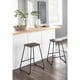 preview thumbnail 2 of 6, Carbon Loft Bahorel Industrial Metal & Wood Counter Stool (Set of 2) - N/A