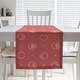 preview thumbnail 1 of 30, Monochrome Moon Phases Pattern Table Runner 16 x 72 - Cotton Blend - Red